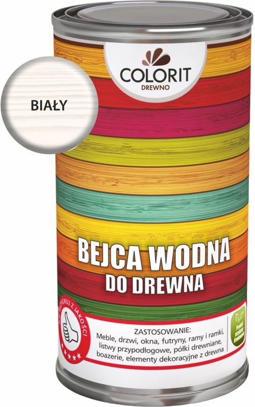 Vandbaseret Colorit træbejdse hvid 0,5 l