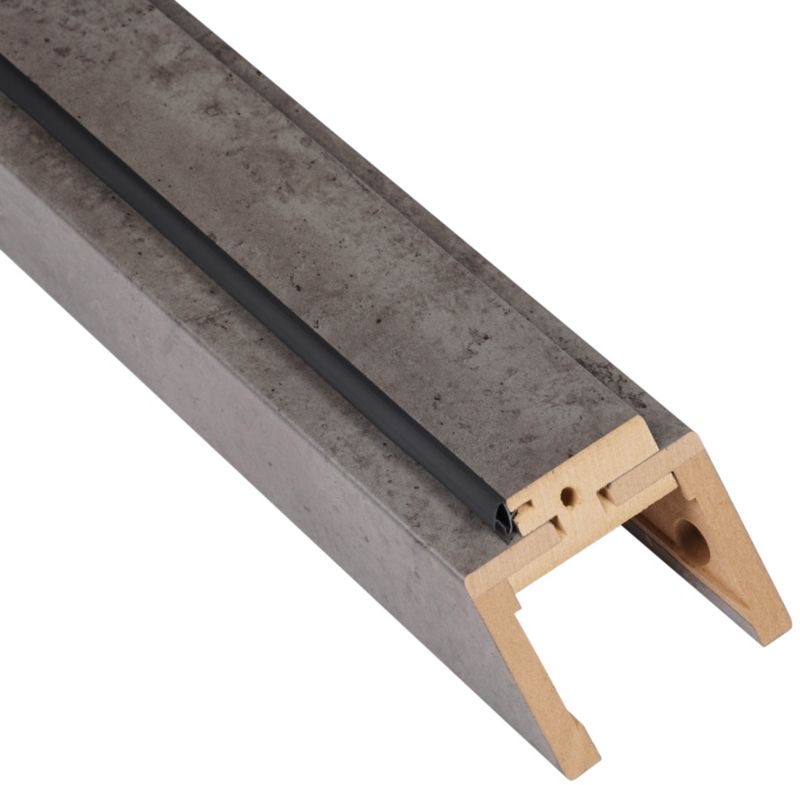 Justerbar Dørkarmbjælke 100-140 mm Mørk Beton 70 cm