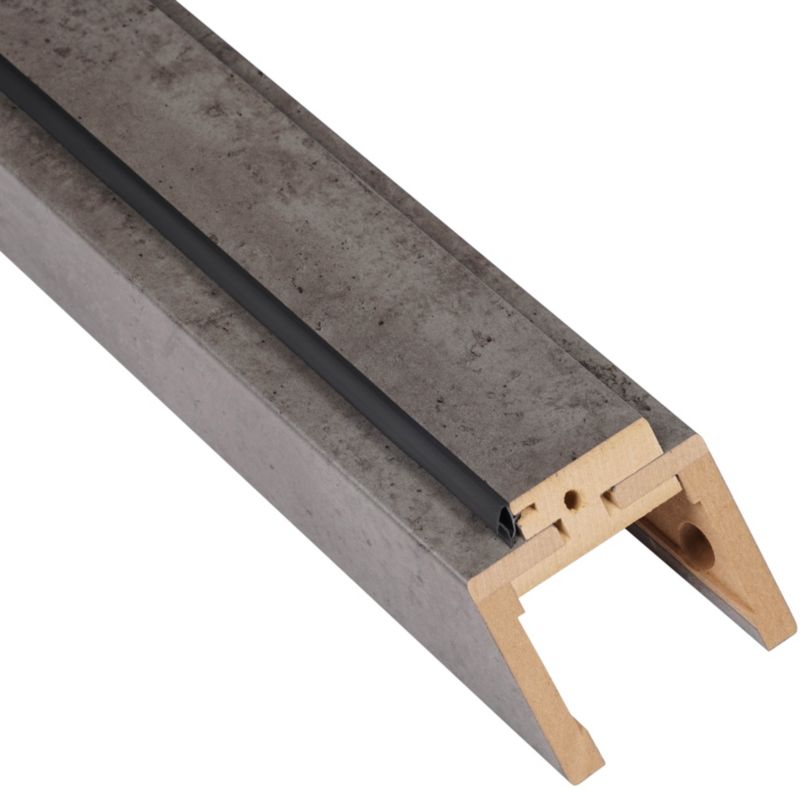 Justerbar karmbjælke 80-100 mm mørk beton 60 cm