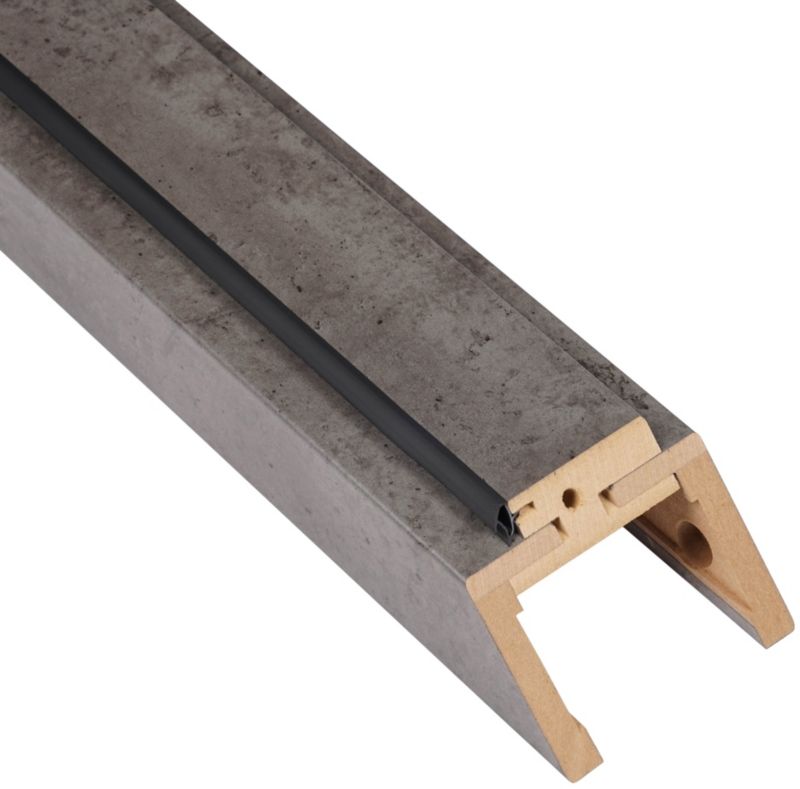 Justerbar karmbjælke 80-100 mm mørk beton 80 cm