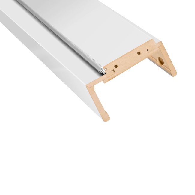 Regulerbar karmbjælke 95-115 mm 70 cm til døre uden fals i kridthvid