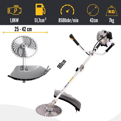 Benzin Buskrydder 52 cm³ 2,45 HK BE-2867