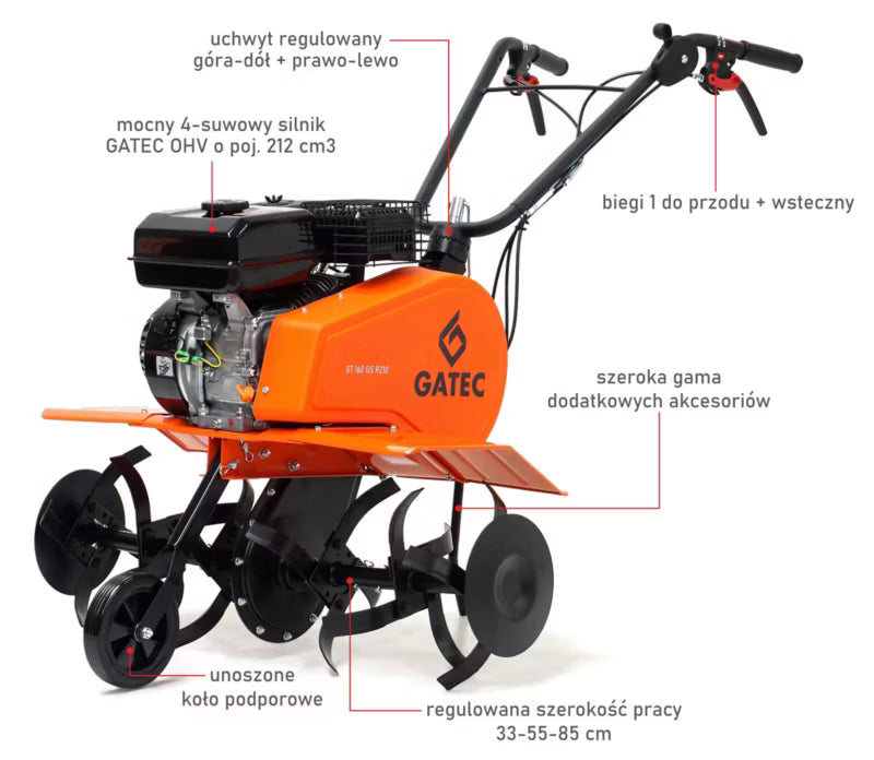 Benzindrevet Havefræser GT 160 GS R210 33-85 cm