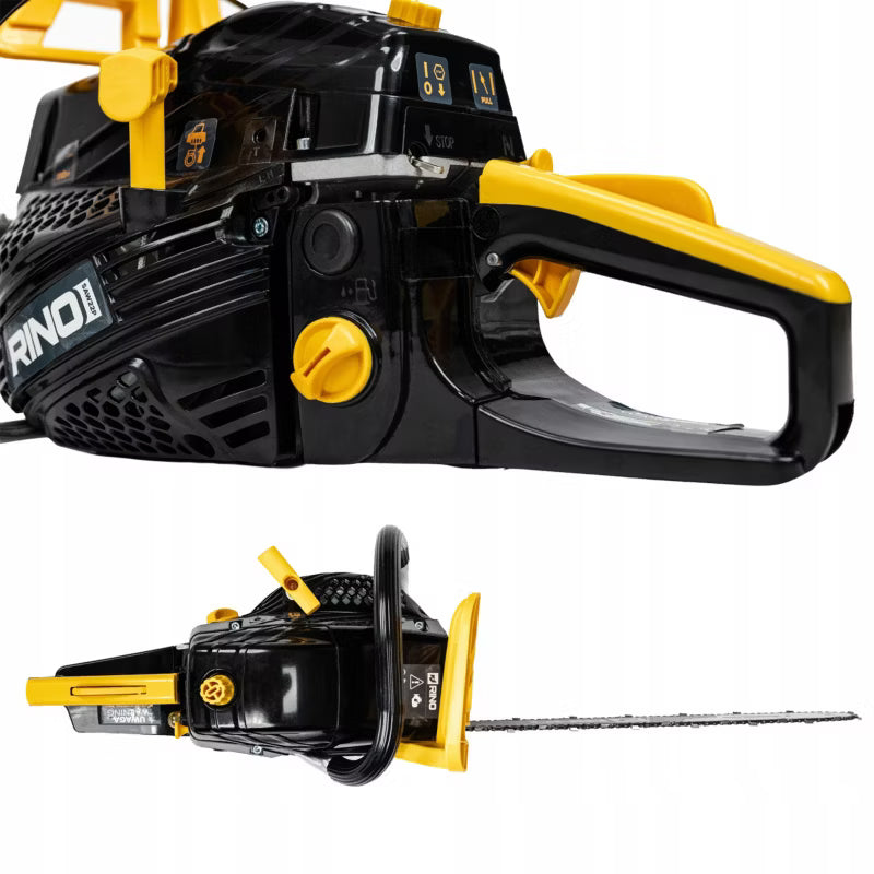 Benzindrevet Motorsav 52 cc 2,2 kW med 40 cm og 50 cm Sværd