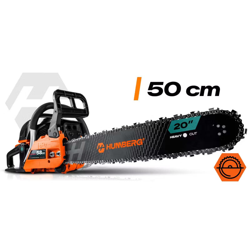Benzinmotorsav HM-662 58 cm³ 2,3 kW med Sværd 16" og 20"