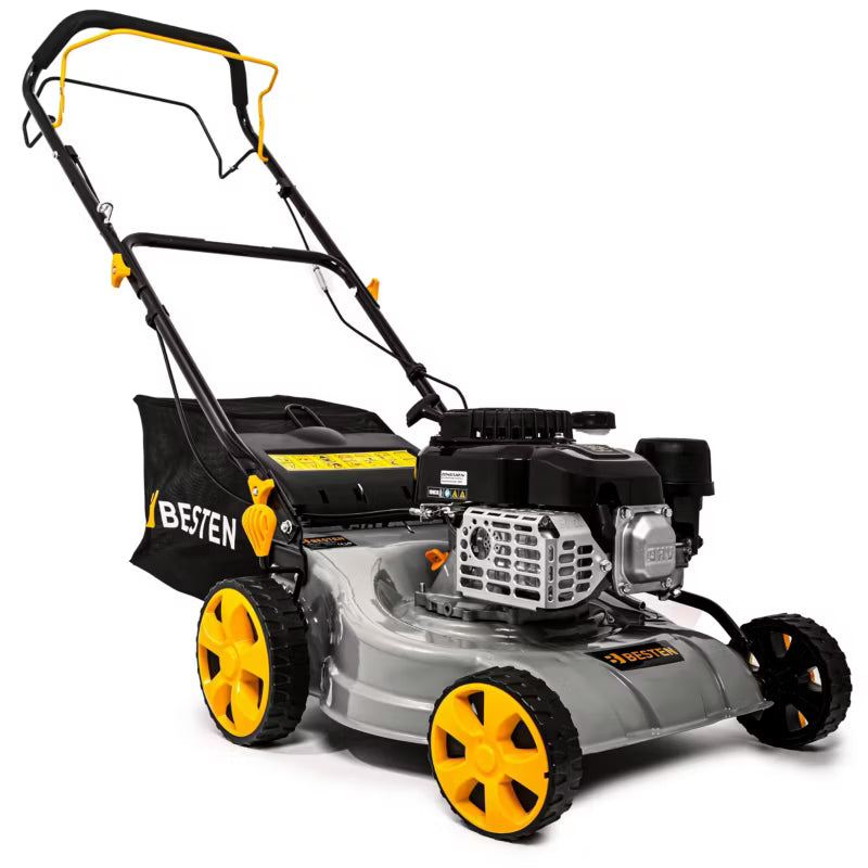 Benzinplæneklipper 132cc 41 cm med Træk og Opsamler