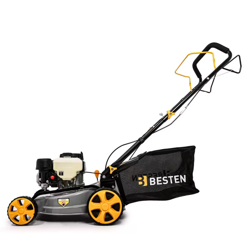 Benzinplæneklipper 132cc 41 cm med Træk og Opsamler
