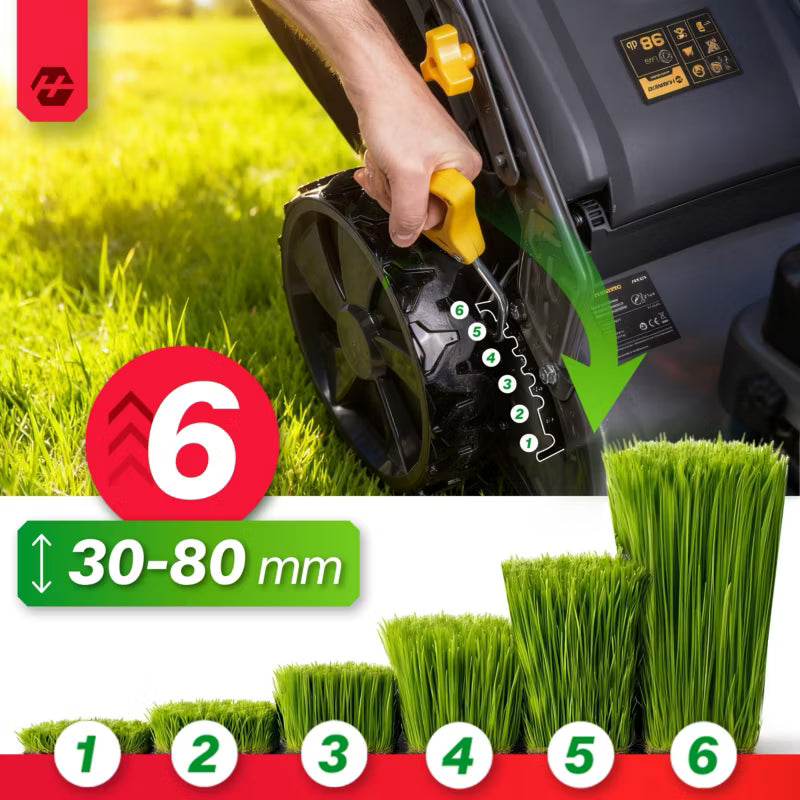 Benzinplæneklipper 46 cm med Selvkørende Funktion HM-604