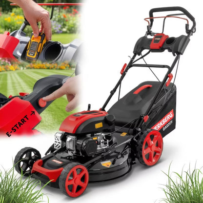 Benzinplæneklipper 51 cm med El-start 196cc 60 Liter