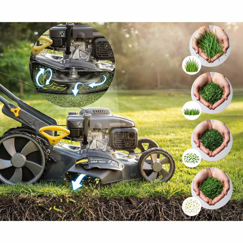 Benzinplæneklipper 51 cm med Selvtræk HM-601 70 L