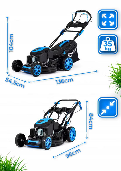 Benzinplæneklipper 53 cm med El-start HW-KS-224