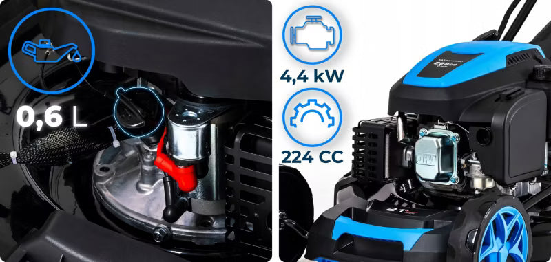 Benzinplæneklipper 53 cm med El-start HW-KS-224