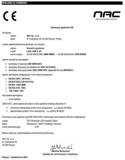 Benzinplæneklipper med Træk 46 cm 144 cm³ | 5905842525481