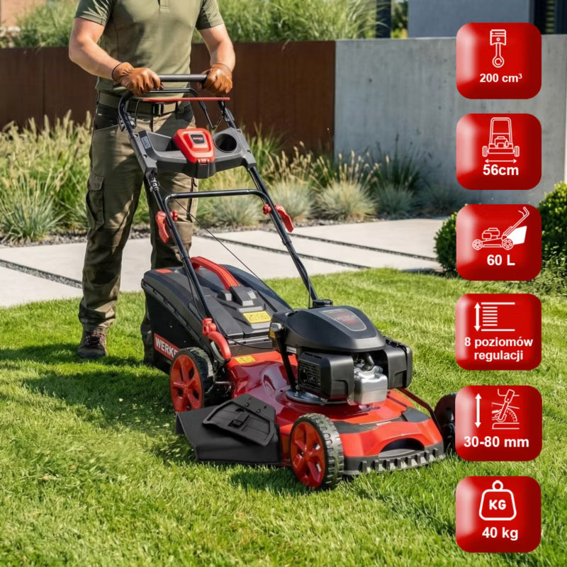 Benzinplæneklipper med Træk 56 cm MTP008100