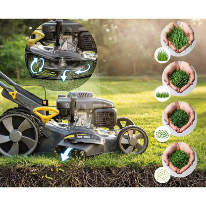 Benzinplæneklipper med Selvtræk og El-Start 56 cm HM-602