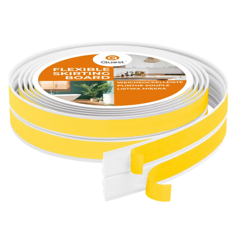 Beskyttelsesliste PVC 40 mm 5 m Hvid Selvklæbende