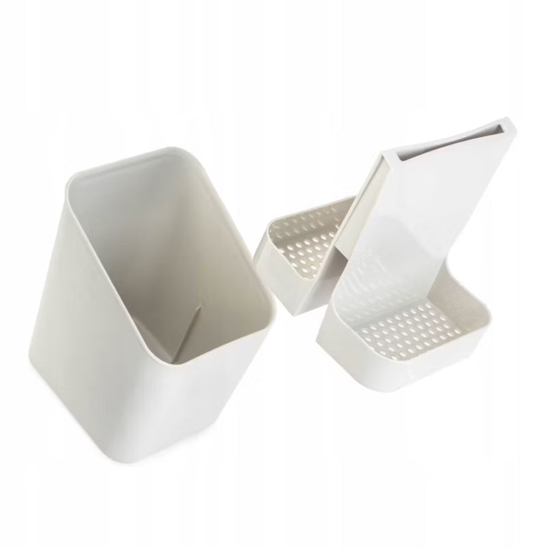 Bestikholder 12x10x16 cm Hvid Plastik