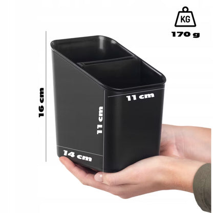 Bestikholder 12x10x16 cm Sort Plastik