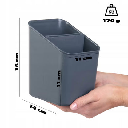 Bestikholder Bisenti 12x10x16 cm Mørkegrå Plast