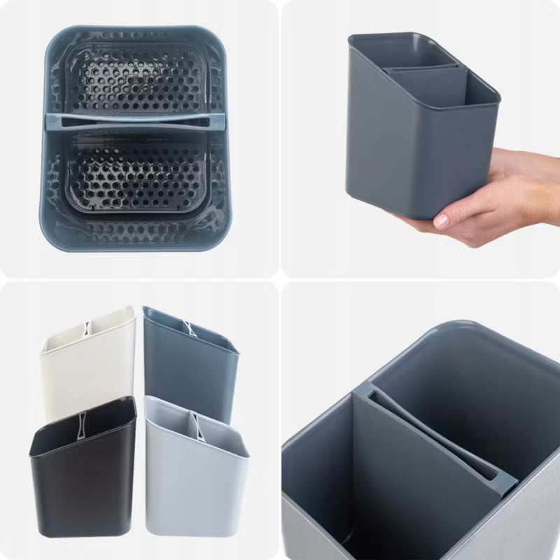 Bestikholder Bisenti 12x10x16 cm Mørkegrå Plast