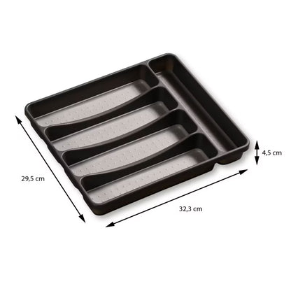 Bestikindsats 32x29 cm Sort Plastik