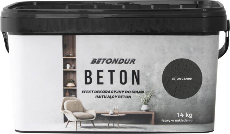 Betondur sort beton til vægge 14 kg