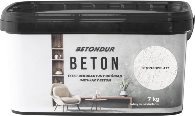 Betondur betonmaling til vægge i grå, 7 kg