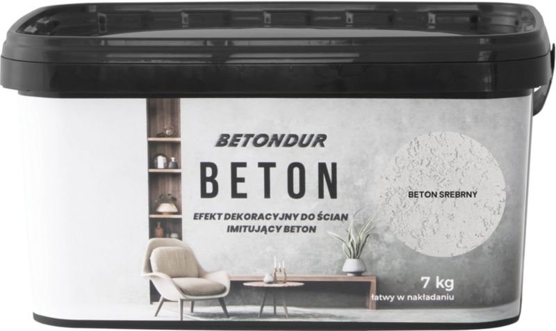 Betondur sølv betonmaling til vægge 7 kg