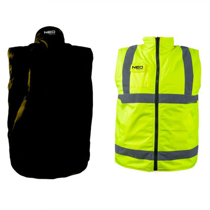 NEO TOOLS tosidet varmende arbejdsvest med refleks, gul, størrelse L, 1 stk.
