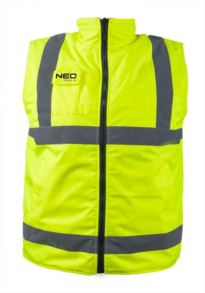 NEO TOOLS tosidet varmende arbejdsvest med refleks, gul, størrelse L, 1 stk.