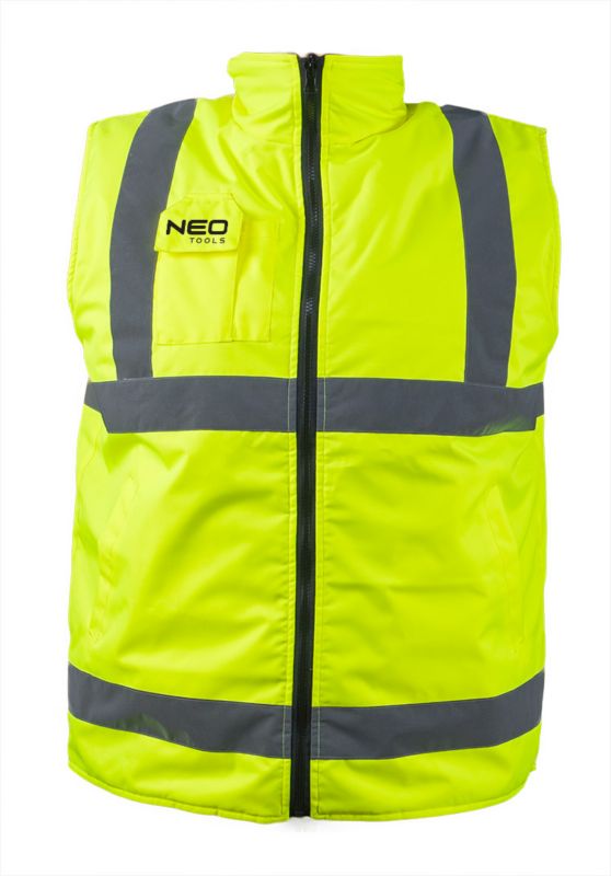 NEO TOOLS arbejdsvest, tosidet, isoleret med reflekterende side, gul, størrelse XL, 1 stk