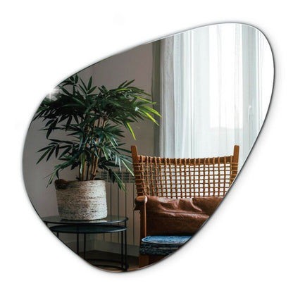 Moderne rammeløst Tulup-spejl 68 x 67 cm til makeup, 1 stk.