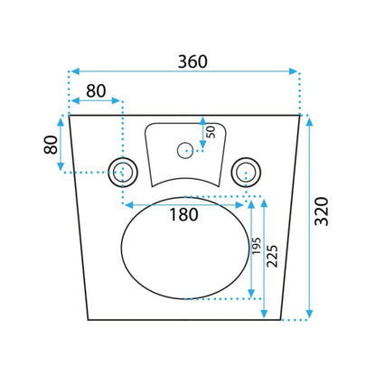 Keramisk Bidet Carlo Carter Mini 49,5x37x32,5 cm Hvid 1 stk.