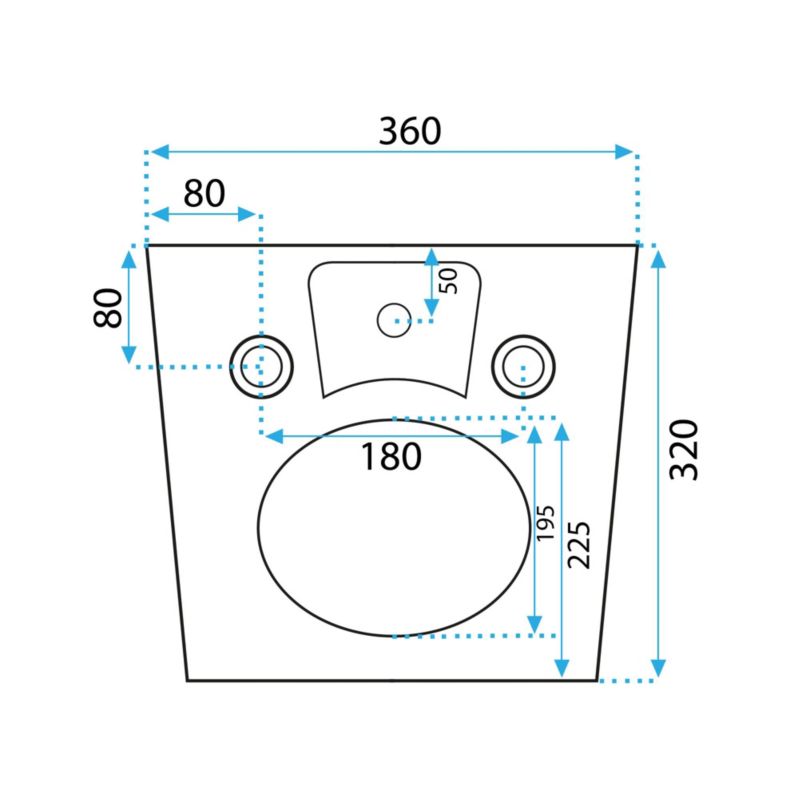 Bidet Carlo Mini 37x32,5x32,5 cm Sort Keramik 5902557366736