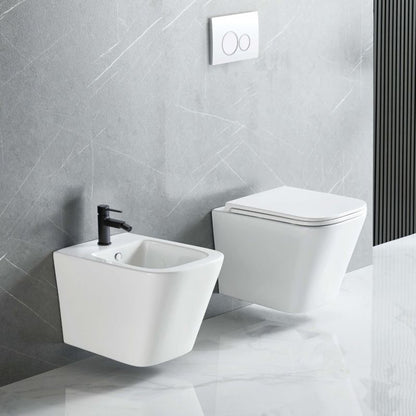 Væghængt Bidet Hvid Højglans 49x34x32,5 cm