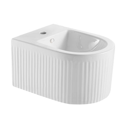 Bidet Hængende Magic Riflet Hvid Keramik 49x36x31 cm