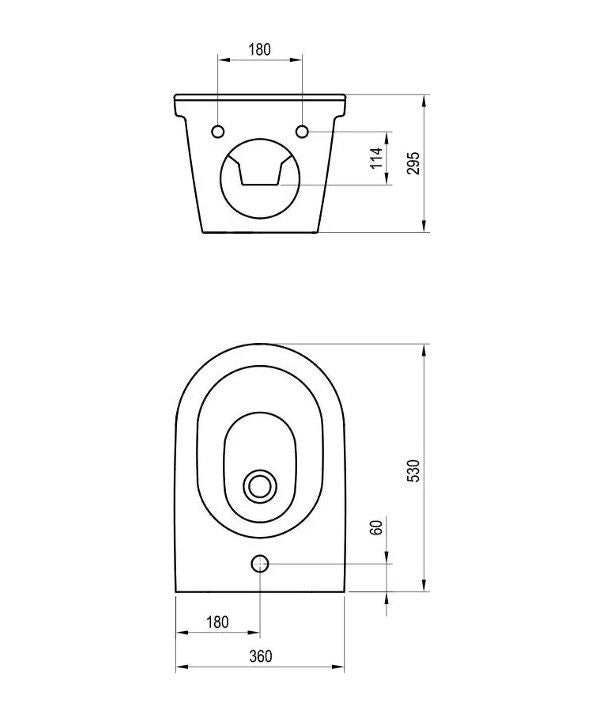 Bidet Chrome Podwieszany Biały 36,5x53x29,5 cm | 8592626005566