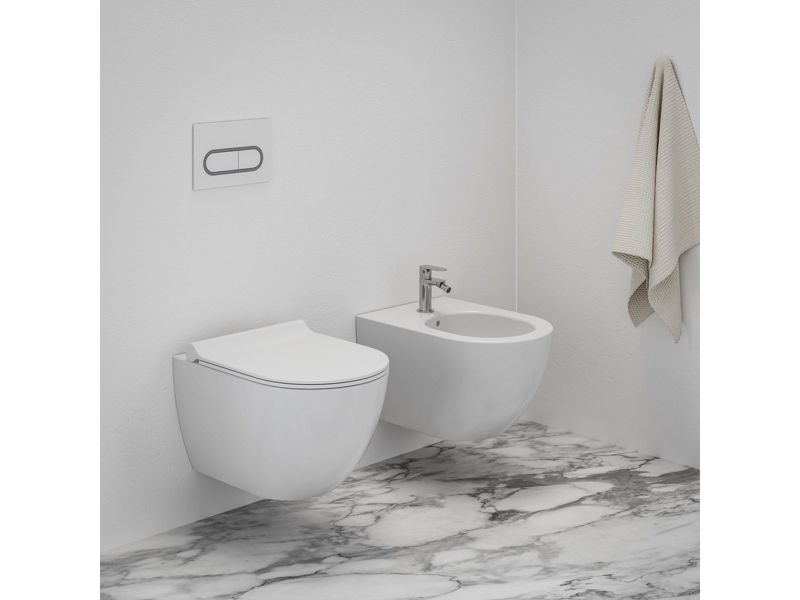 Bidet Væghængt Hvid 36x51x29 cm Keramik