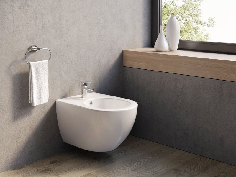 Bidet Væghængt Hvid 36x51x29 cm Keramik