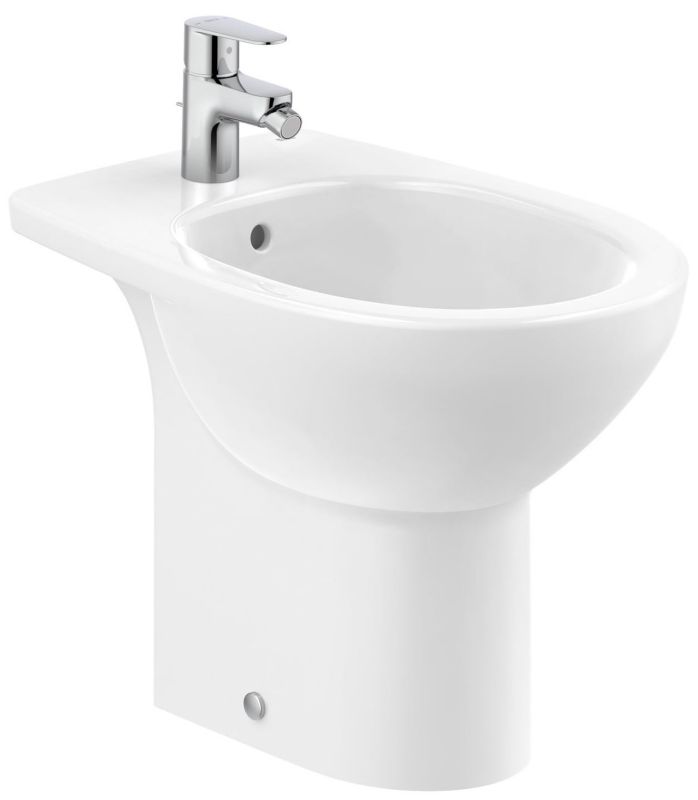 Bidet Stående Oval Hvid 1 Opsatshul 55,2x35,5x43,5 cm | 8433290219517