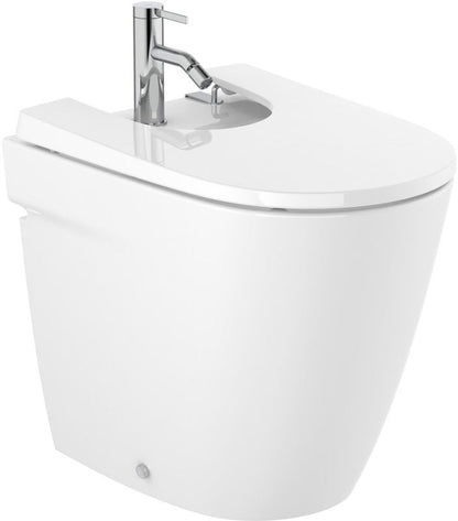 Stående Bidet Rundt Hvid Keramik 54x45x38 cm | 8433290639582