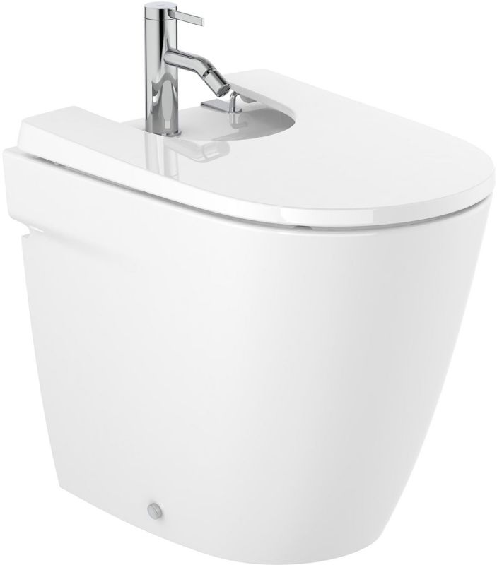 Stående Bidet Rundt Hvid Keramik 54x45x38 cm | 8433290639582