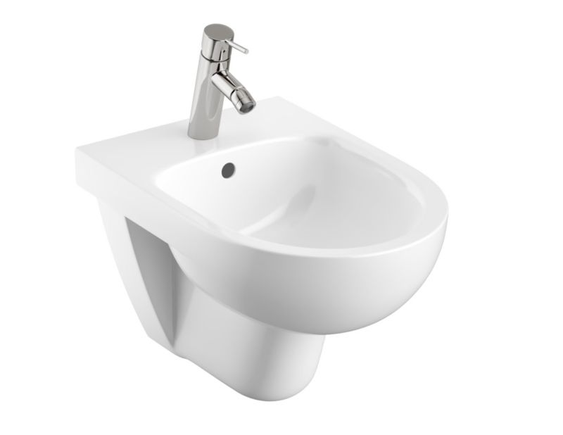 Bidet Hængende Selnova Hvid Højglans 35 x 34,5 x 53 cm