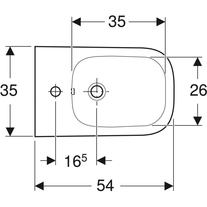 Væghængt Bidet Firkantet Hvid 35x54x42 cm | 4025416425861