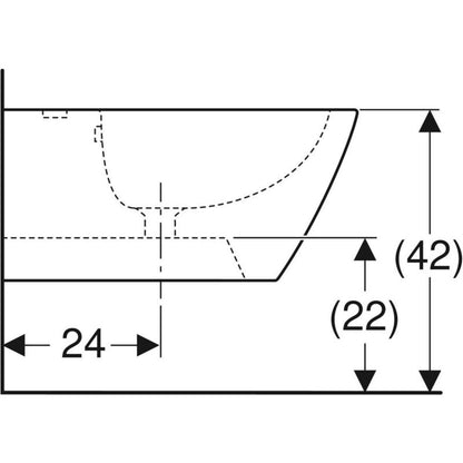 Væghængt Bidet Firkantet Hvid 35x54x42 cm | 4025416425861