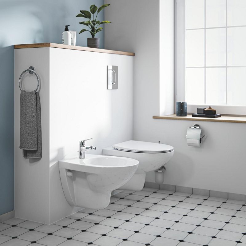 Bidet Hængende Bau Keramik Hvid 52,6x37 cm med Overløb
