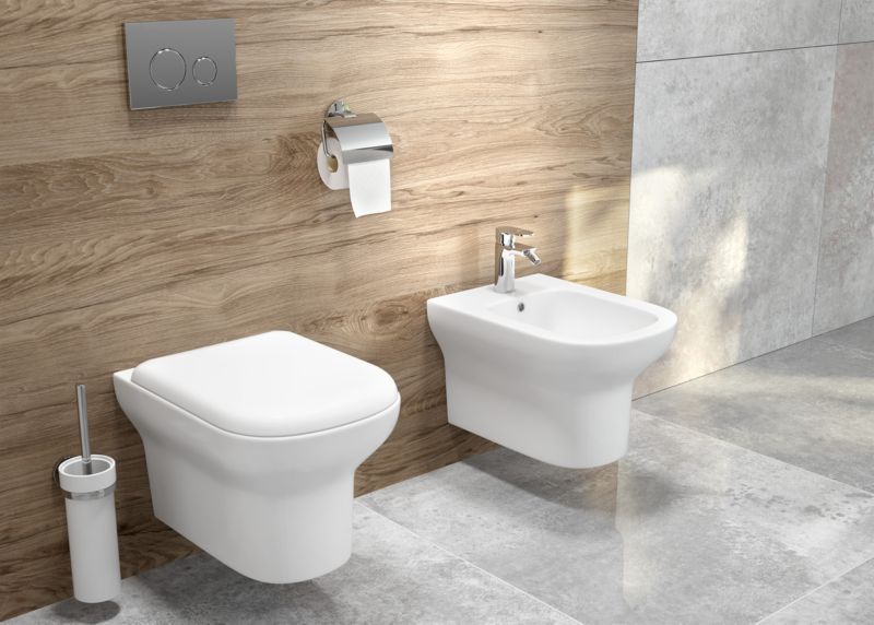 Væghængt Bidet Gulfoss Hvid 180 mm Monteringsafstand