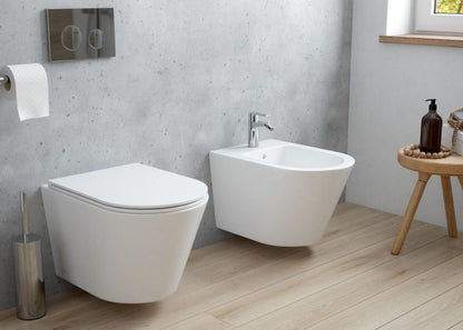 Væghængt Bidet Keramisk Hvid 36x52 cm SmartClean