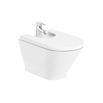 Væghængt Bidet Gap Rund Hvid med Armaturhul 35,5 x 54 cm