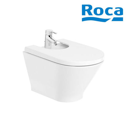 Væghængt Bidet Gap Rund Hvid med Armaturhul 35,5 x 54 cm